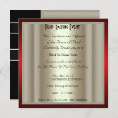 ブラックタイフォーマルディナーパーティの招待状 招待状 (正面/裏面)