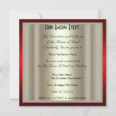 ブラックタイフォーマルディナーパーティの招待状 招待状 (正面)