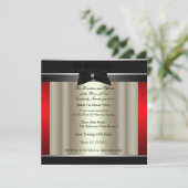 ブラックタイフォーマルディナーパーティの招待状 招待状 (スタンド正面)