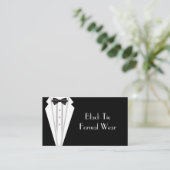 ブラックタイフォーマルホワイトタキシード事業 名刺 (スタンド正面)