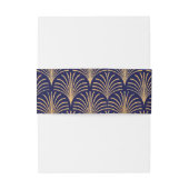 ブラックタイフォーマル金ゴールドアールデコ招待状バンド 招待状ベリーバンド (裏面例)