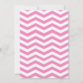 ブラックタイプ&ピンクシェブロンスイート16招待状 招待状 (裏面)