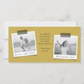 ブラックタイポグラフィはっきりしたスケッチ卒業キャップフォト サンキューカード (裏面)