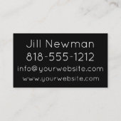 ブラックタイポグラフィシンプルモダン名刺 名刺 (裏面)