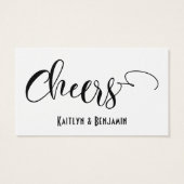 ブラックタイポグラフィドリンクチケットと編集可能カラー (裏面)