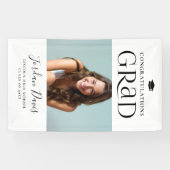 ブラックタイポグラフィモダン写真卒業パーティー 横断幕 (横)