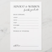 ブラックタイポグラフィモダン大学院アドバイス&ウィッシュ (正面)