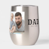 ブラックタイポグラフィーのDad Establishedフォト (背面)