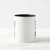 ブラックタイポグラフィー コーヒー先生の名入れデザイン マグカップ (中央)