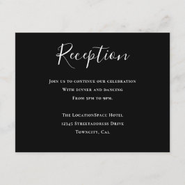 ブラックタイポグラフィ披露宴情報 エンクロージャーカード