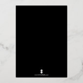 ブラックタイポグラフィ結婚ズフォイル招待状 箔招待状 (裏面)