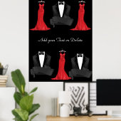 ブラックタイポスターカーラ ポスター (ホームオフィス)