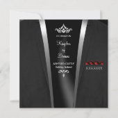 ブラックタイルクスデスティネーション招待状 招待状 (正面)