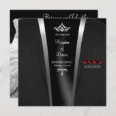 ブラックタイルクスデスティネーション招待状 招待状 (正面/裏面)