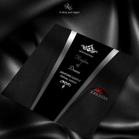 ブラックタイルクスデスティネーション招待状 招待状