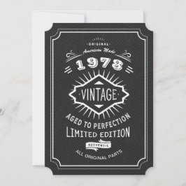 ブラックタイヴィンテージ40歳誕生日パーティー 招待状