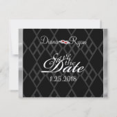 ブラックタイ日付の保存 セーブザデート (裏面)