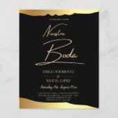ブラックタイ結婚のゴールドフォイルスクリプトエレガントイベント (正面)
