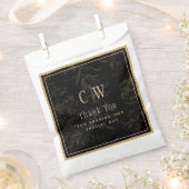 ブラックタイ結婚のテーマヴィンテージ金ゴールドダマスク フェイバーバッグ (クリップ留めされた状態)