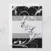 ブラックタイ結婚式招待状 招待状 (裏面)