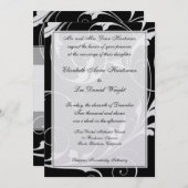 ブラックタイ結婚式招待状 招待状 (正面/裏面)