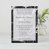 ブラックタイ結婚式招待状 招待状 (スタンド正面)