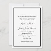 ブラックタイ縁ど結婚式招待状 招待状 (正面)