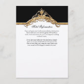ブラックタイ・エレガンス2 ゴールドの結婚式招待状 エンクロージャーカード (裏面)