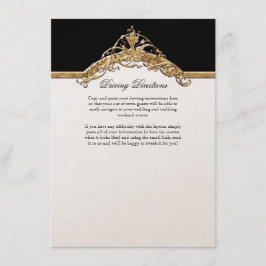 ブラックタイ・エレガンス2 ゴールドの結婚式招待状 エンクロージャーカード