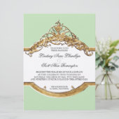 ブラックタイ・エレガンス2 ゴールドの結婚式招待状 招待状 (スタンド正面)