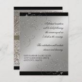 ブラックタイ・エレガンス、レセプション招待状 招待状 (正面/裏面)