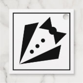 ブラックタイ - タキシード独身パーティ フェイバータグ (裏面)