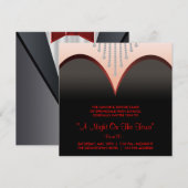 ブラックタイ フォーマルなプロムの招待状 招待状 (正面/裏面)