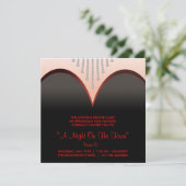 ブラックタイ フォーマルなプロムの招待状 招待状 (スタンド正面)