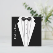 ブラックタイ ホワイトタキシード フォーマル招待状 招待状 (スタンド正面)