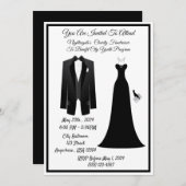 ブラックタイ 招待状 (正面/裏面)
