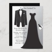ブラックタイ 招待状 (正面/裏面)
