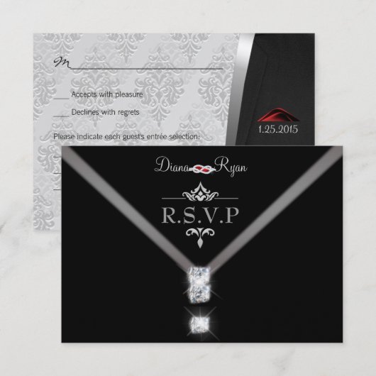 ブラックタイR.S.V.P. 出欠カード (正面/裏面)