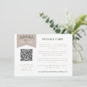 ブラックタエレガントンQRコード結婚のカード挿入 エンクロージャーカード (スタンド正面)