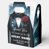 ブラックタキシードありがとう |ギフトボックス フェイバーボックス (オープン)