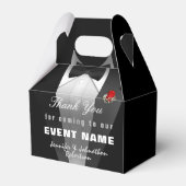 ブラックタキシードありがとう |ギフトボックス フェイバーボックス (正面サイド)