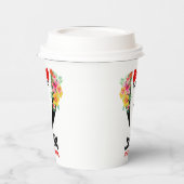 ブラックタキシードレッドボウタイ&グロムスマントテキスト紙クー 紙コップ (左)