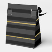 ブラックタキシード木炭グレー幅ストライプ金ゴールドフォーマル フェイバーボックス (裏面サイド)