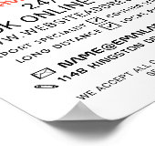 ブラックタクシーのタクシーのロゴ、タクシーのタクシー会社広告の ポスター (角)