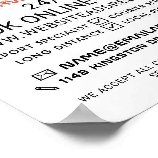 ブラックタクシーのタクシーのロゴ、タクシーのタクシー会社広告の ポスター (角)