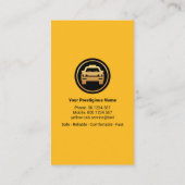 ブラックタクシーチェックボックスクリエイティブ車 名刺 (裏面)