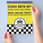 ブラックタクシーブサークルロゴ付き価格表 チラシ (手)
