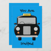 ブラックタクシー任意の大事な行事 招待状 (正面/裏面)