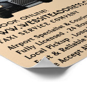 ブラックタクシー広告タクシー ポスター (角)