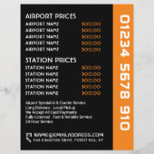 ブラックタクシー料金表 チラシ (裏面)